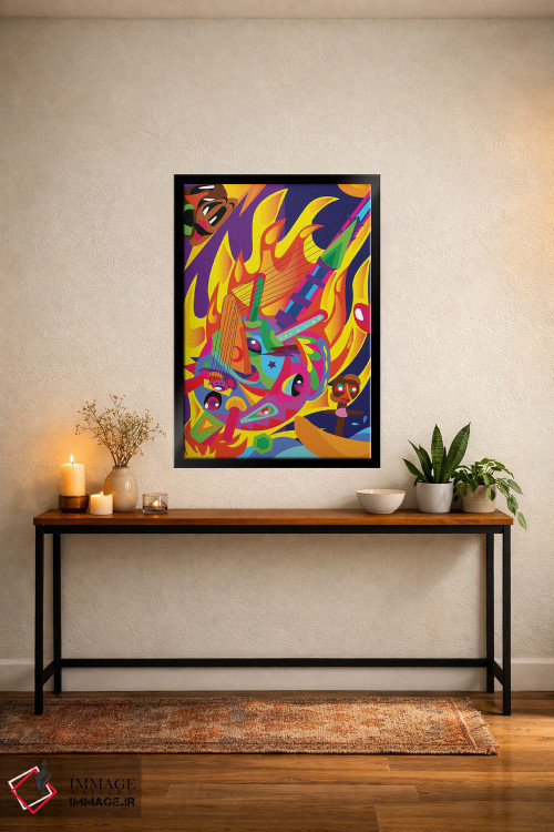 تابلو انتزاعی کرای اسرارآمیز اثر ایندی لاو - D5B