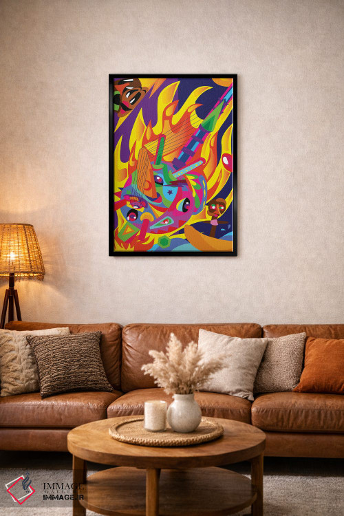 تابلو انتزاعی کرای اسرارآمیز اثر ایندی لاو - D3B