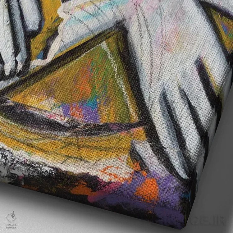 تابلو دکوراتیو مونای مدرن اثر ایلین ریچارد - نمای نزدیک بافت بوم