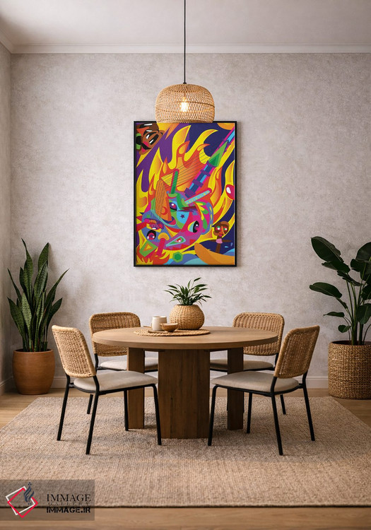 تابلو انتزاعی کرای اسرارآمیز اثر ایندی لاو - D4B