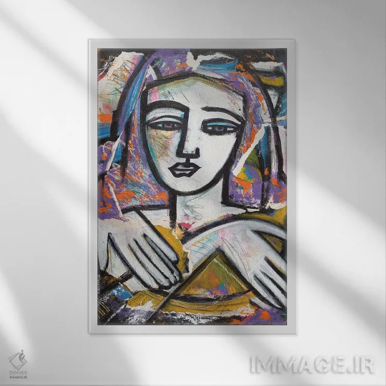 تابلو دکوراتیو مونای مدرن اثر ایلین ریچارد - نمای قابدار سفید