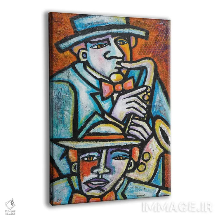 تابلو دکوراتیو مردان جاز اثر ایلین ریچارد - نمای پرسپکتیو محصول