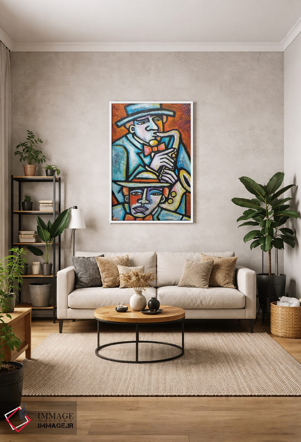 تابلو دکوراتیو مردان جاز اثر ایلین ریچارد - D1W