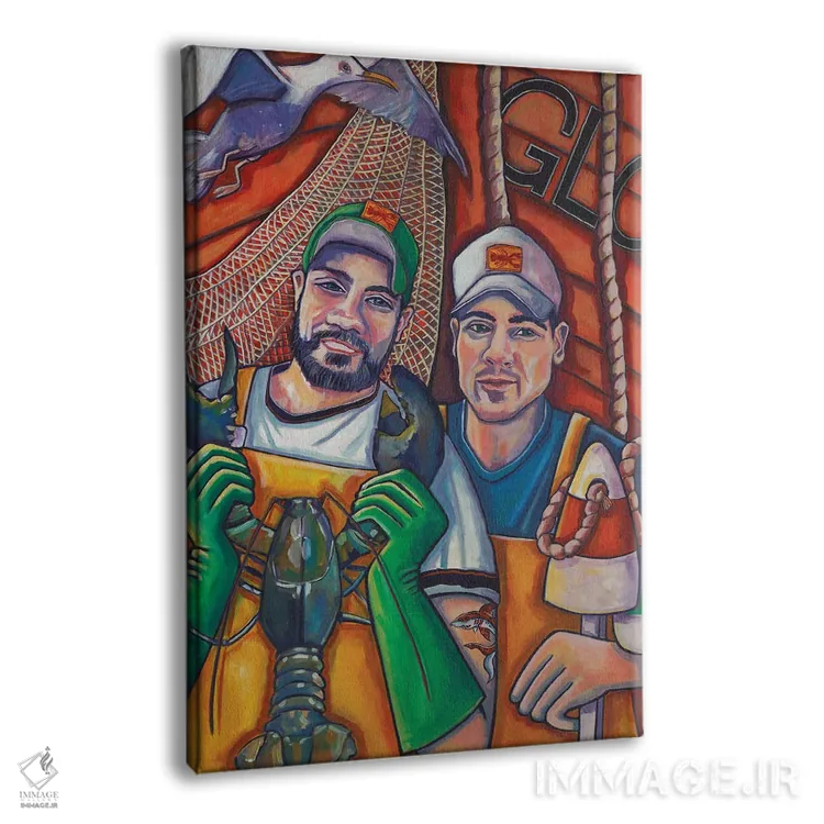 تابلو دکوراتیو خرچنگ آبی اثر ایلین ریچارد - نمای پرسپکتیو محصول