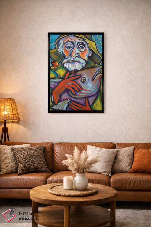 تابلو دکوراتیو ماهیگیر گلاستر اثر ایلین ریچارد - D2B