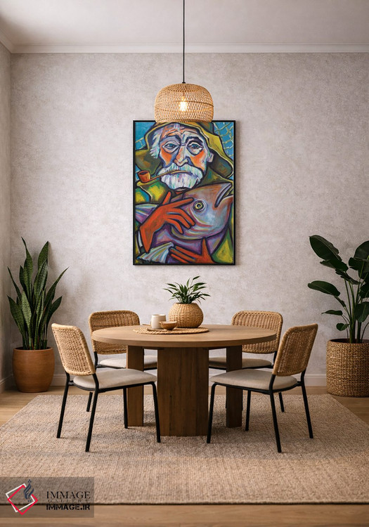 تابلو دکوراتیو ماهیگیر گلاستر اثر ایلین ریچارد - D3B