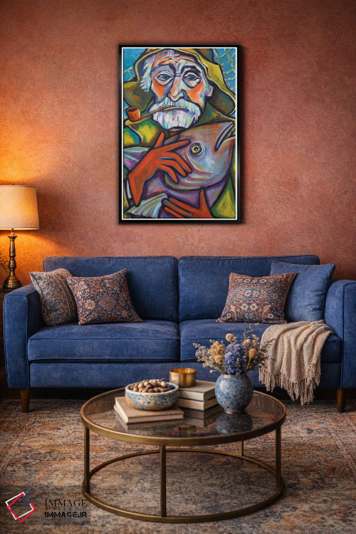 تابلو دکوراتیو ماهیگیر گلاستر اثر ایلین ریچارد - D4B