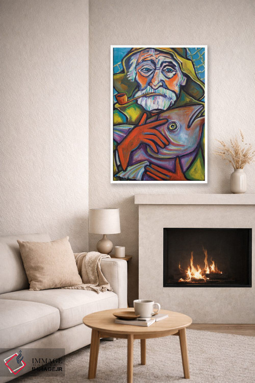 تابلو دکوراتیو ماهیگیر گلاستر اثر ایلین ریچارد - D5W