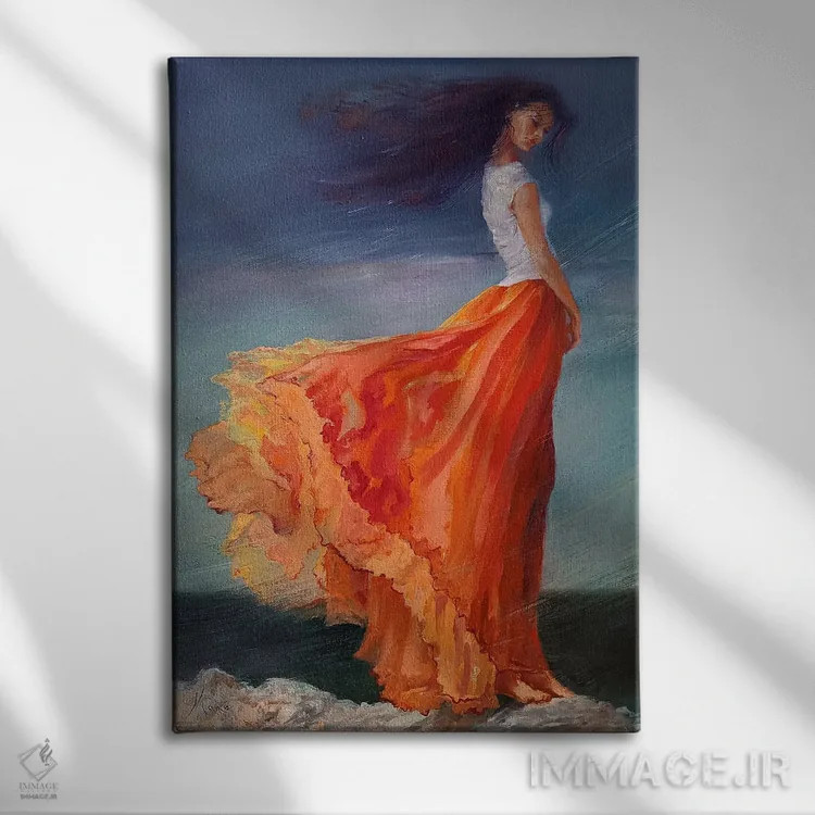 تابلو دکوراتیو ندای دریا اثر ایزابل ماهه - نمای روبهرو روی دیوار