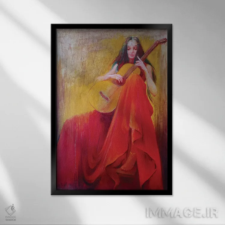 تابلو دکوراتیو کاپریچیو اثر ایزابل ماهه - نمای قابدار مشکی