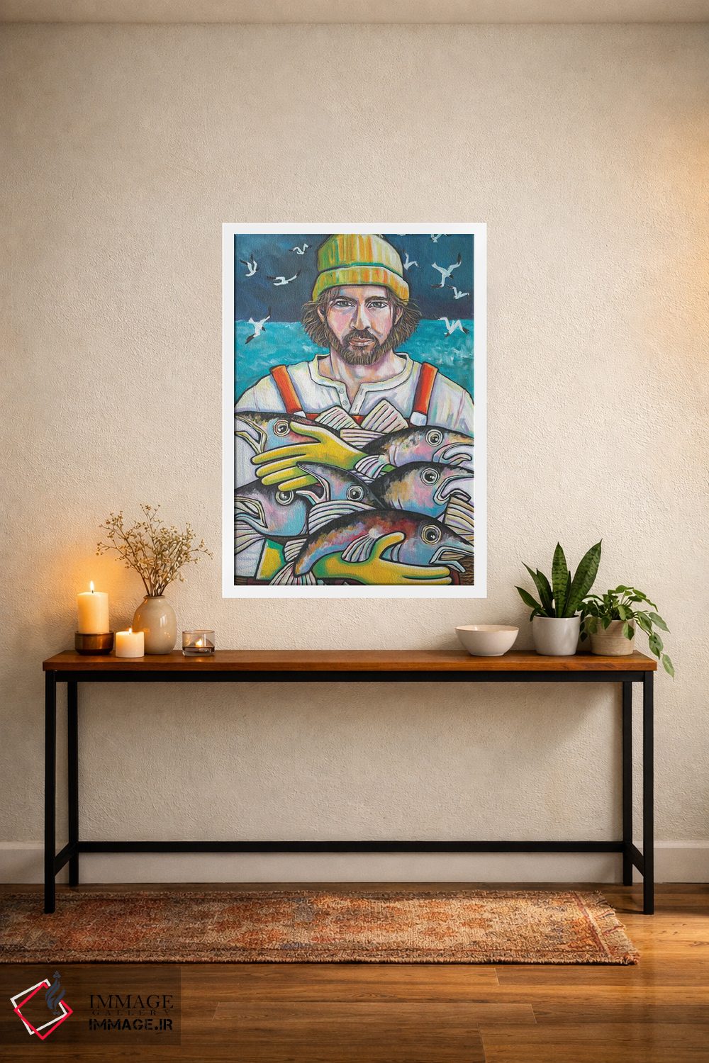 تابلو دکوراتیو ماهیگیر گلاستر اثر ایلین ریچارد - D4W