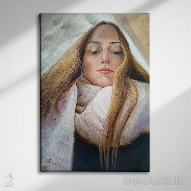 تابلو دکوراتیو از ارتفاع بلند بیست سالگی اثر ایزابل ماهه - نمای روبهرو روی دیوار