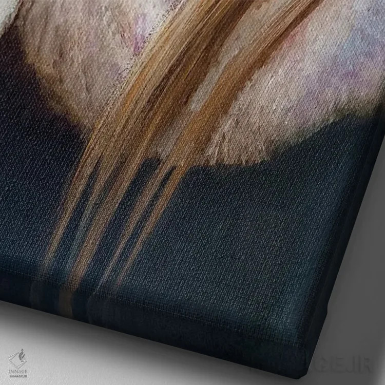 تابلو دکوراتیو از ارتفاع بلند بیست سالگی اثر ایزابل ماهه - نمای نزدیک بافت بوم