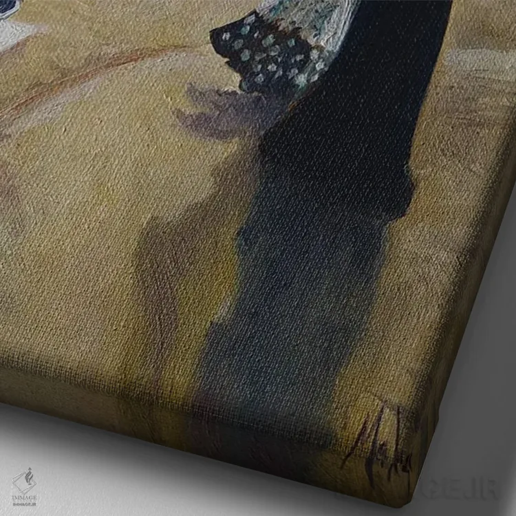 تابلو دکوراتیو سویا در غروب اثر ایزابل ماهه - نمای نزدیک بافت بوم