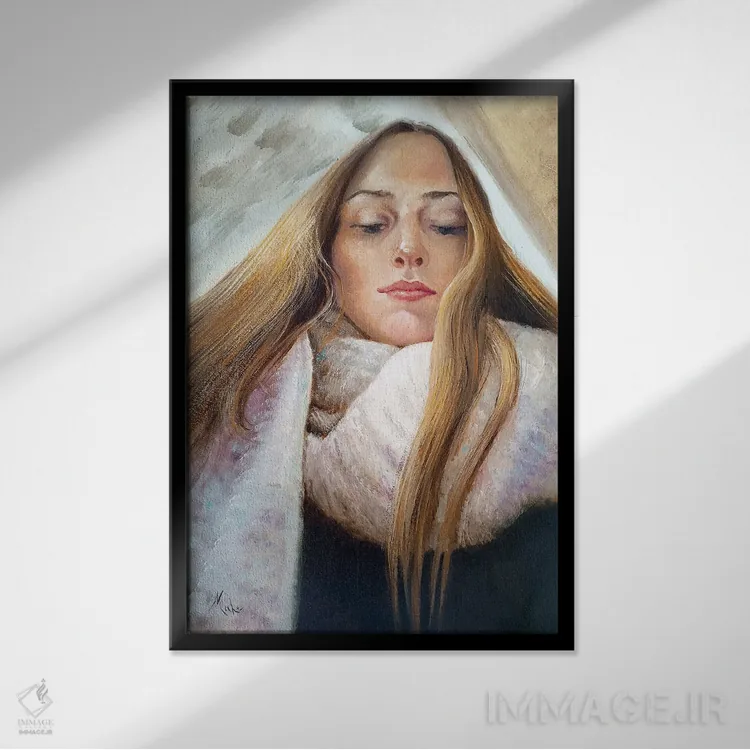 تابلو دکوراتیو از ارتفاع بلند بیست سالگی اثر ایزابل ماهه - نمای قابدار مشکی