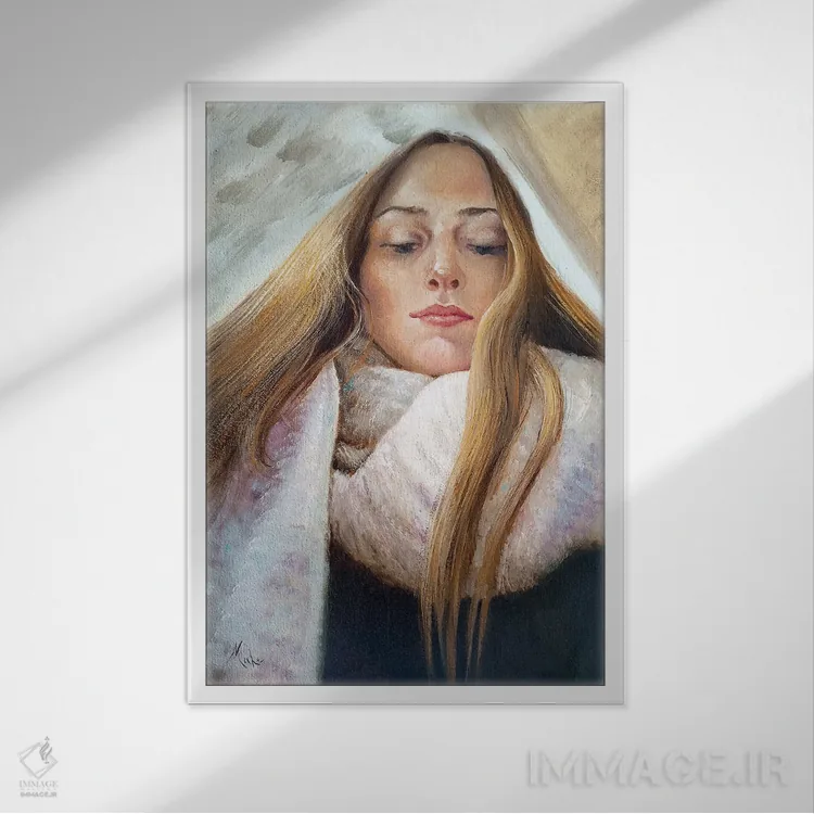 تابلو دکوراتیو از ارتفاع بلند بیست سالگی اثر ایزابل ماهه - نمای قابدار سفید