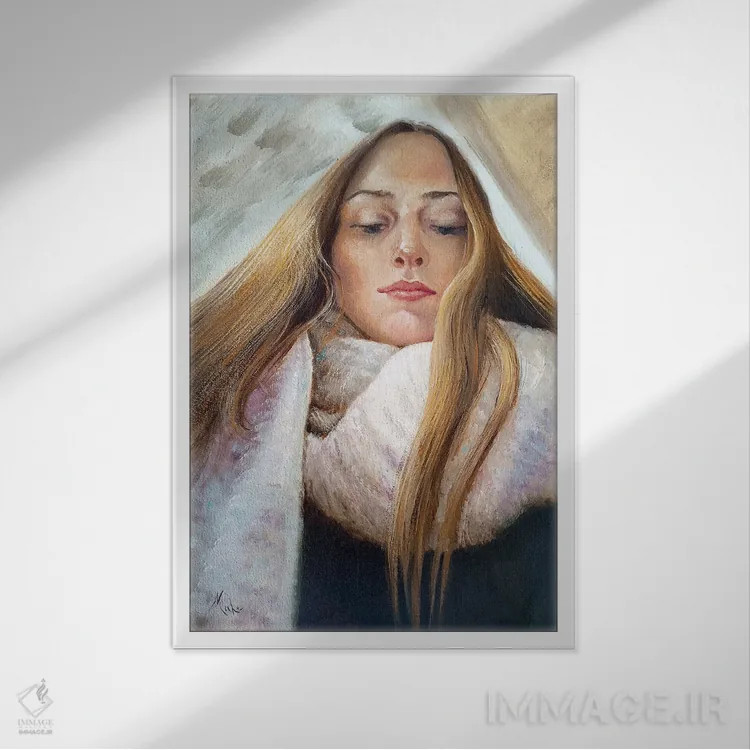 تابلو دکوراتیو از ارتفاع بلند بیست سالگی اثر ایزابل ماهه - نمای قابدار سفید
