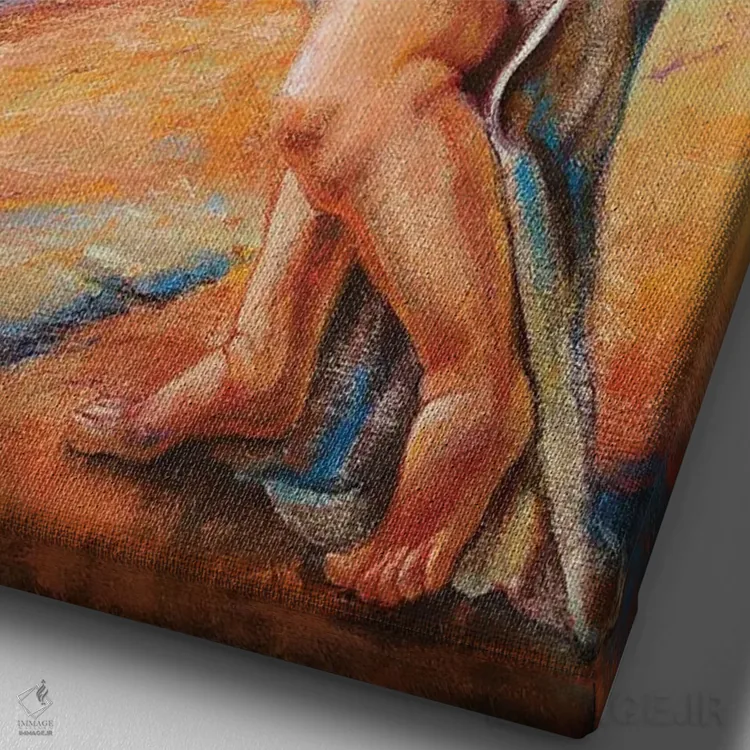 تابلو دکوراتیو سرود دریا اثر ایزابل ماهه - نمای نزدیک بافت بوم