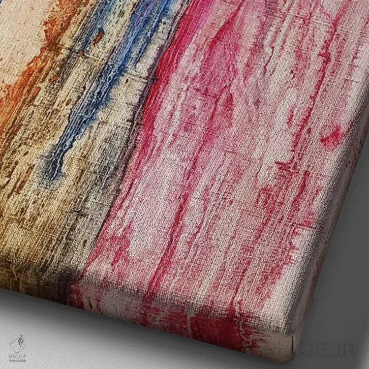 تابلو دکوراتیو نمای خوب اثر ایزابل ماهه - نمای نزدیک بافت بوم