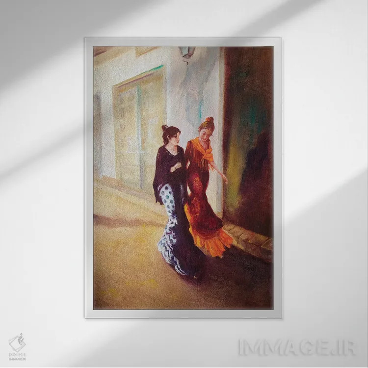 تابلو دکوراتیو سوئیاناس اثر ایزابل ماهه - نمای قابدار سفید