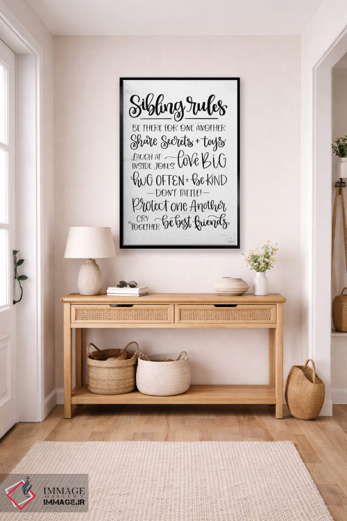 تابلو دکوراتیو قوانین خواهر و برادری اثر ایمپرفکت داست - D6B
