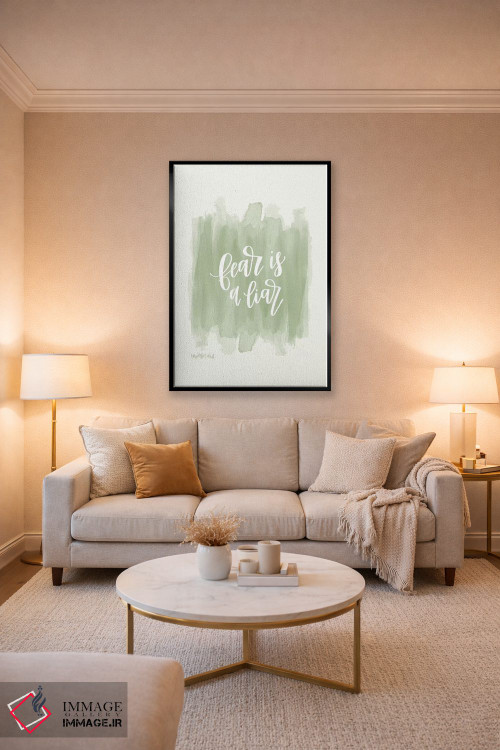 تابلو دکوراتیو ترس دروغگو است اثر ایمپرفکت داست - D4B