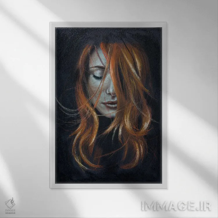 تابلو دکوراتیو بوسیده شده توسط خورشید اثر اینا مدودوا - نمای قابدار سفید