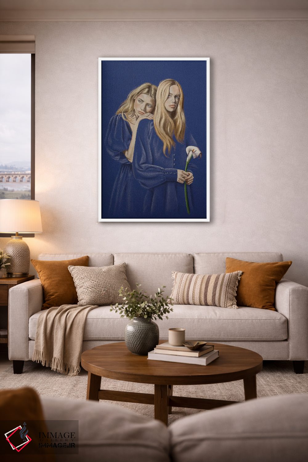 تابلو دکوراتیو بلوندها با گل کالا اثر اینا مدودوا - D3W