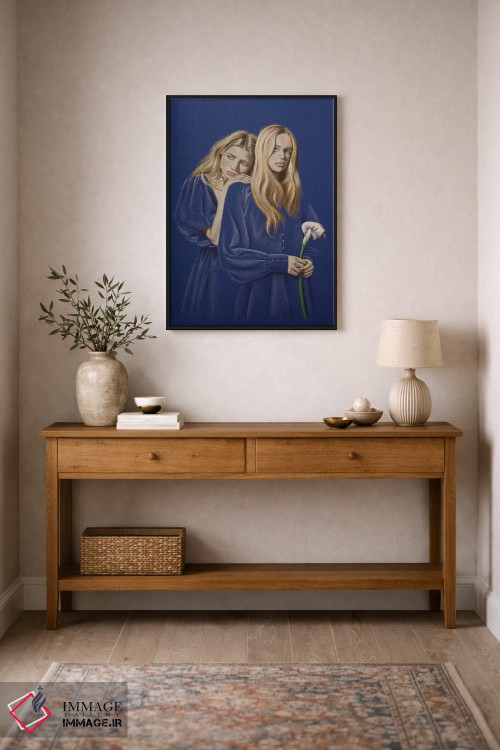 تابلو دکوراتیو بلوندها با گل کالا اثر اینا مدودوا - D2B