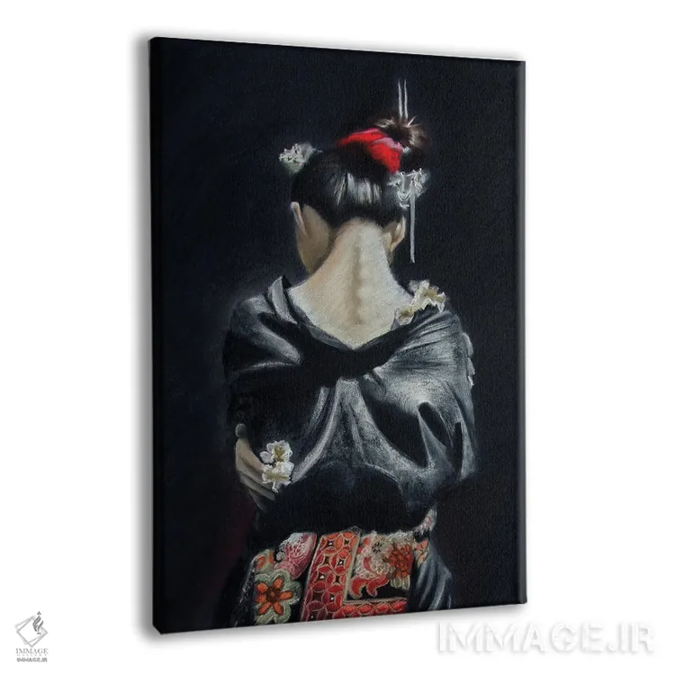 تابلو دکوراتیو دختر ژاپنی اثر اینا مدودوا - نمای پرسپکتیو محصول