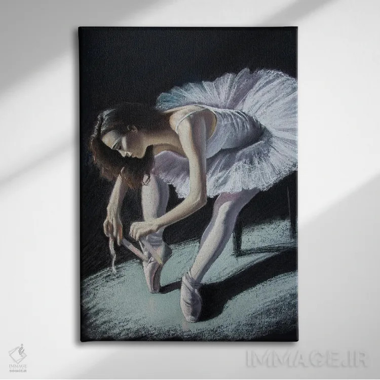 تابلو دکوراتیو رقاص باله اثر اینا مدودوا - نمای روبهرو روی دیوار