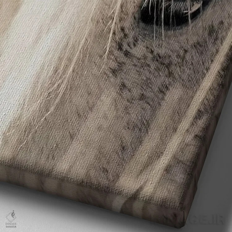 تابلو مدرن ساعت طلایی ۲ اثر اینگرید بدوز - نمای نزدیک بافت بوم