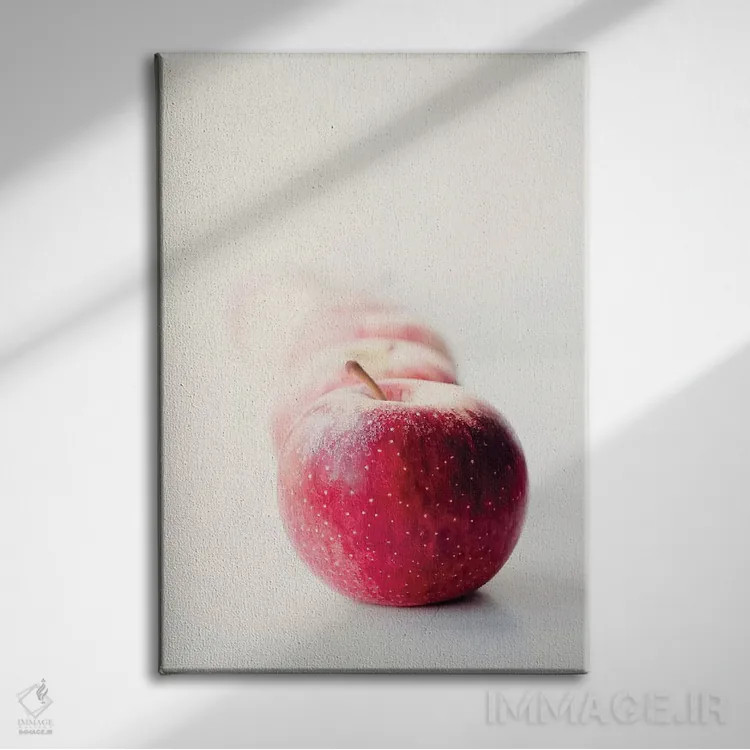 تابلو مینیمال سیب ها اثر اینگرید بدوز - نمای روبهرو روی دیوار