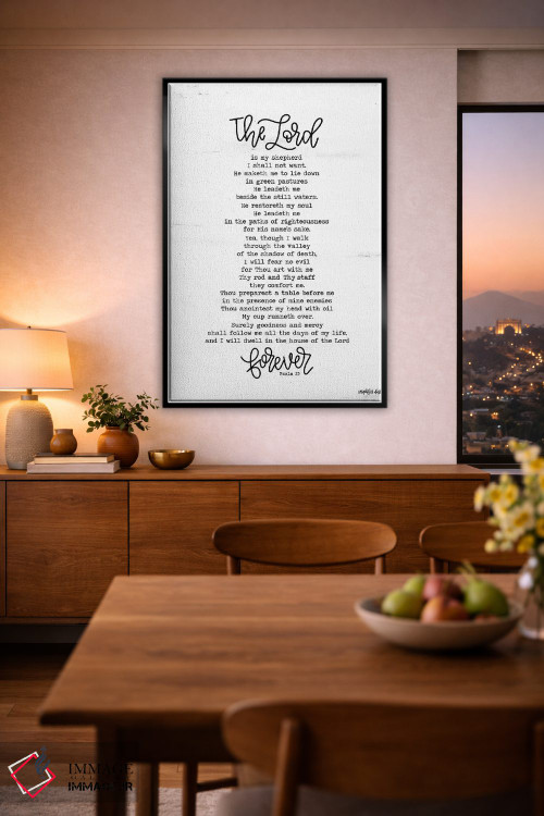تابلو دکوراتیو مزمور ۲۳ اثر ایمپرفکت داست - D3B