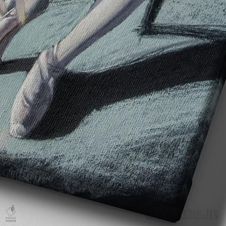 تابلو دکوراتیو رقاص باله اثر اینا مدودوا - نمای نزدیک بافت بوم