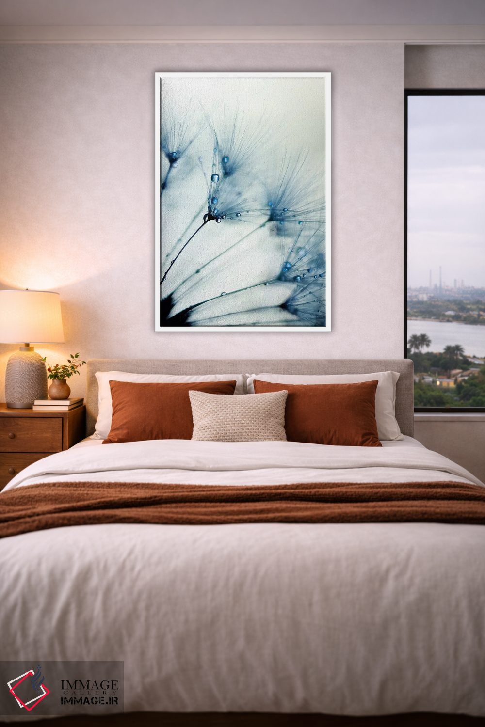 تابلو مینیمال آبی مه آلود ۲ اثر اینگرید بدوز - D3W