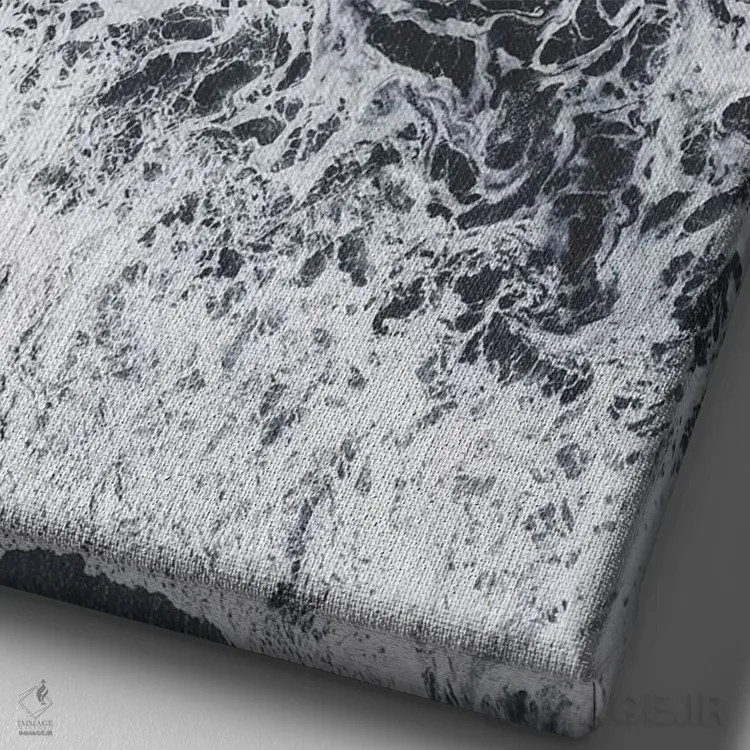 تابلو دکوراتیو توری دریایی اثر اینگرید بدوز - نمای نزدیک بافت بوم