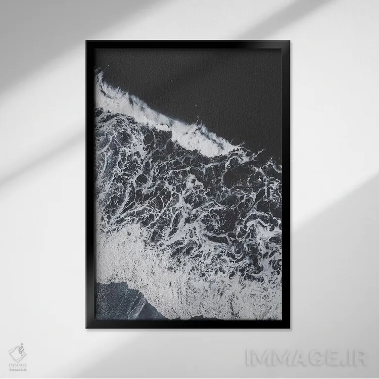 تابلو دکوراتیو توری دریایی اثر اینگرید بدوز - نمای قابدار مشکی