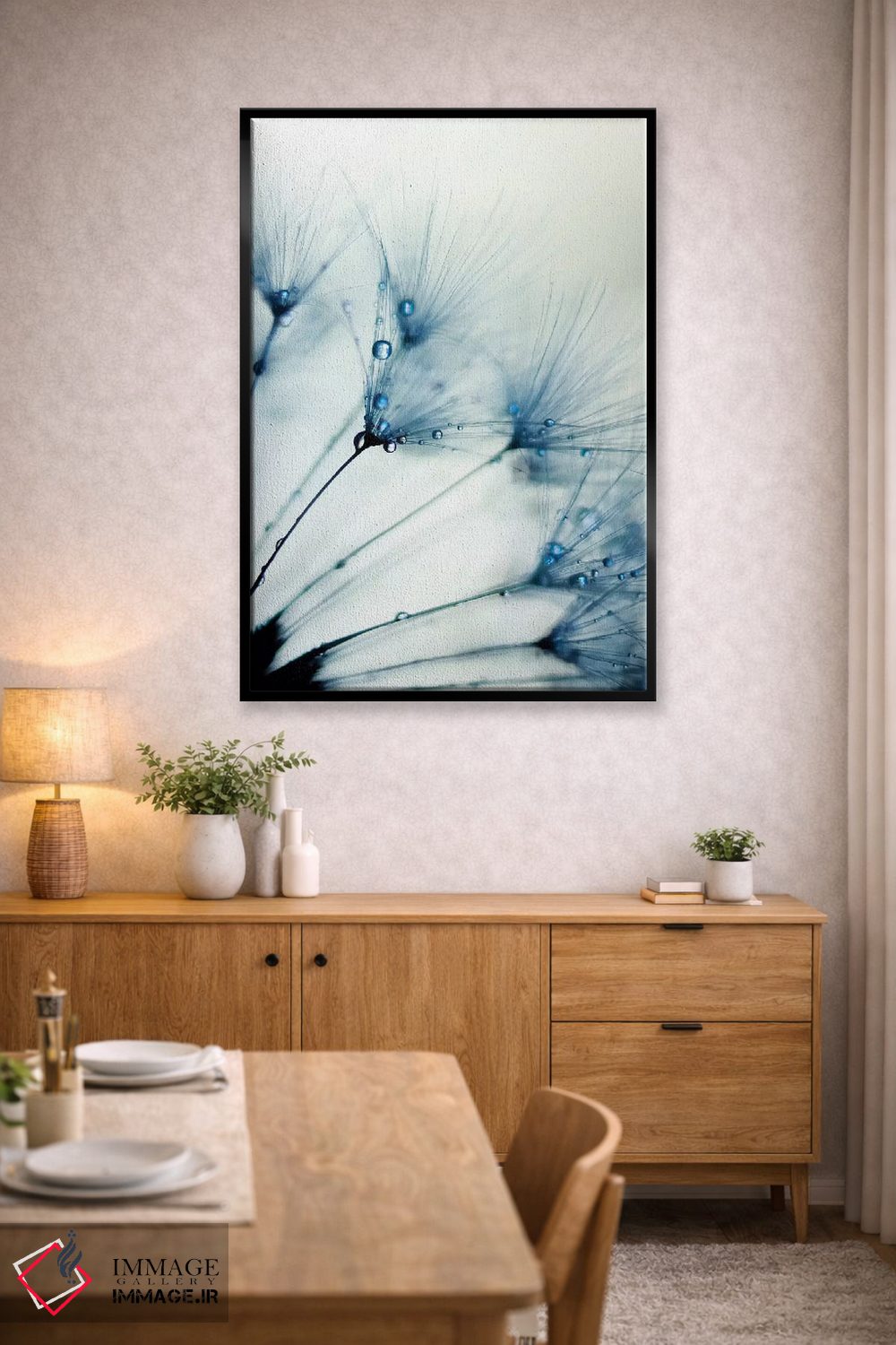 تابلو مینیمال آبی مه آلود ۲ اثر اینگرید بدوز - D5B