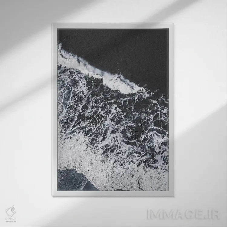 تابلو دکوراتیو توری دریایی اثر اینگرید بدوز - نمای قابدار سفید