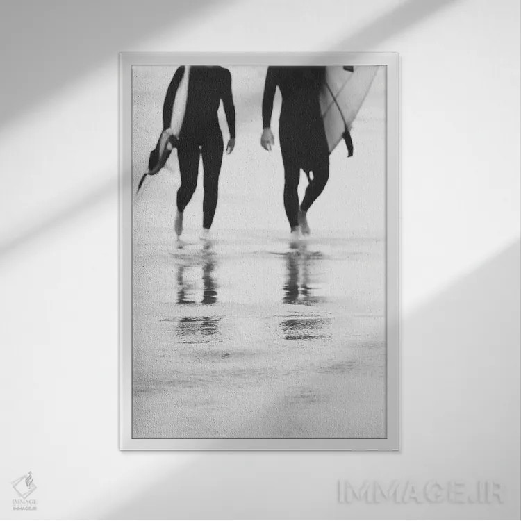 تابلو دکوراتیو موج سواری III اثر اینگرید بدوز - نمای قابدار سفید