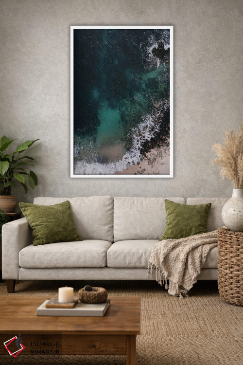 تابلو دکوراتیو اقیانوس سبز زمردی اثر اینگرید بدوز - D1W