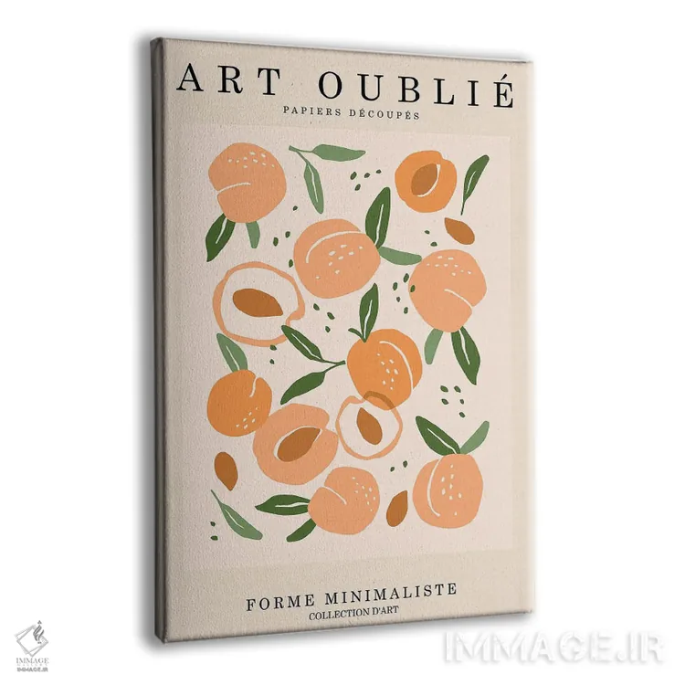 تابلو مدرن الگوی هلویی اثر اینکادو - نمای پرسپکتیو محصول