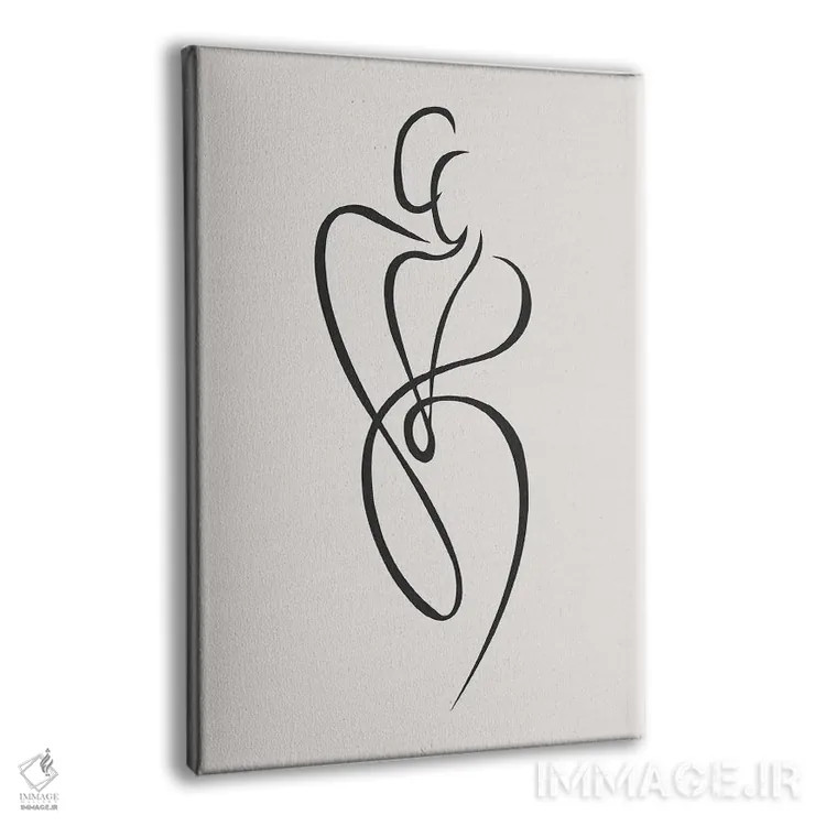 تابلو مینیمال پشت هر مرد قوی اثر اینکادو - نمای پرسپکتیو محصول