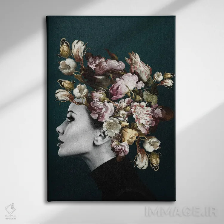 تابلو مدرن زن خیره کننده اثر اینکادو - نمای روبهرو روی دیوار