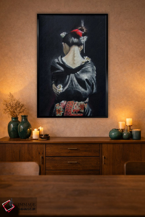 تابلو دکوراتیو دختر ژاپنی اثر اینا مدودوا - D2B