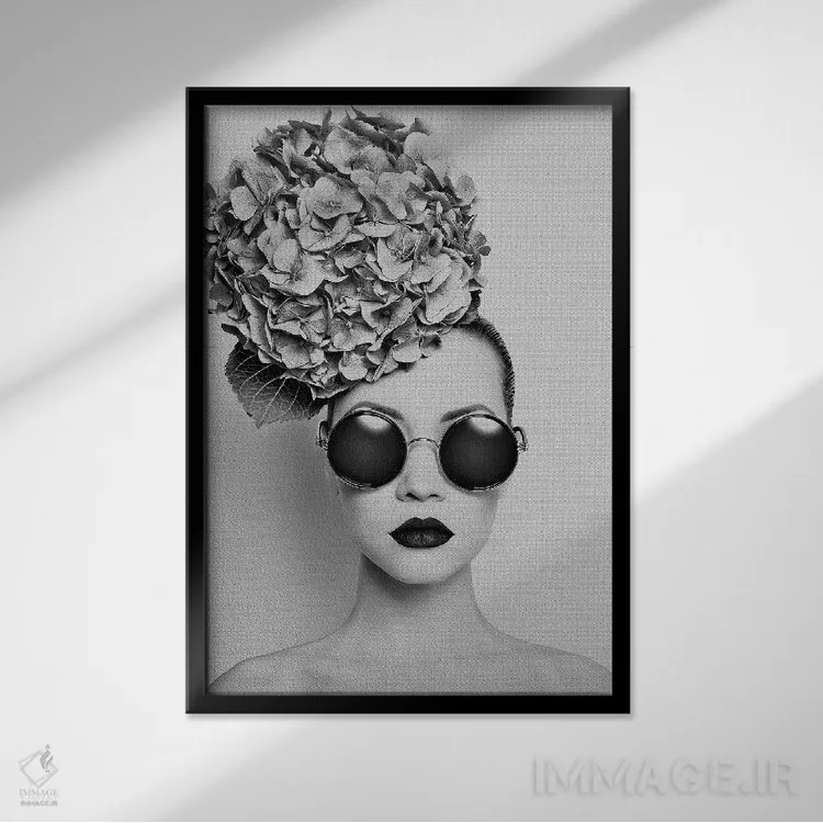 تابلو دکوراتیو پتوسیا اثر اینکادو - نمای قابدار مشکی