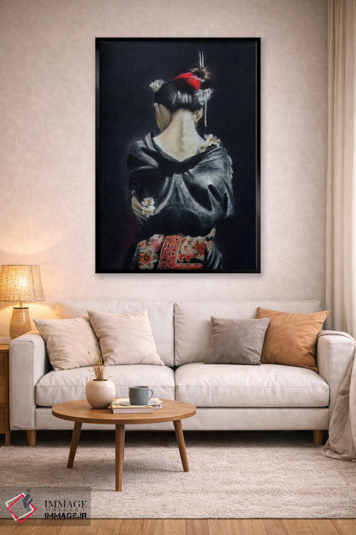 تابلو دکوراتیو دختر ژاپنی اثر اینا مدودوا - D3B