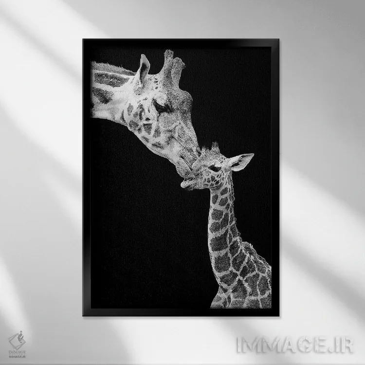 تابلو دکوراتیو اولین عشق اثر اینکادو - نمای قابدار مشکی