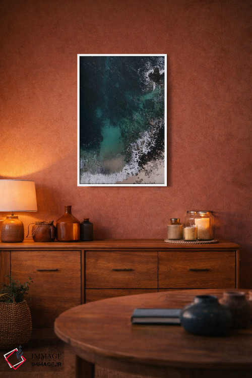 تابلو دکوراتیو اقیانوس سبز زمردی اثر اینگرید بدوز - D4W